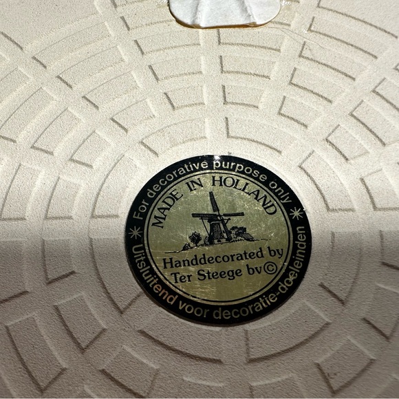 Ter Steege The Shoe Clog Klompens Maker Ceramic Tile Hand Decorated in Holland - Picture 4 of 4
